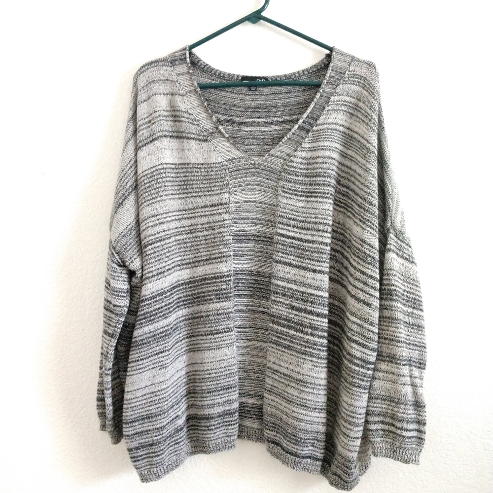 RXB Sweater Oversized Slouchy Comfy Black White Women's Medium Chest 56" Cozy